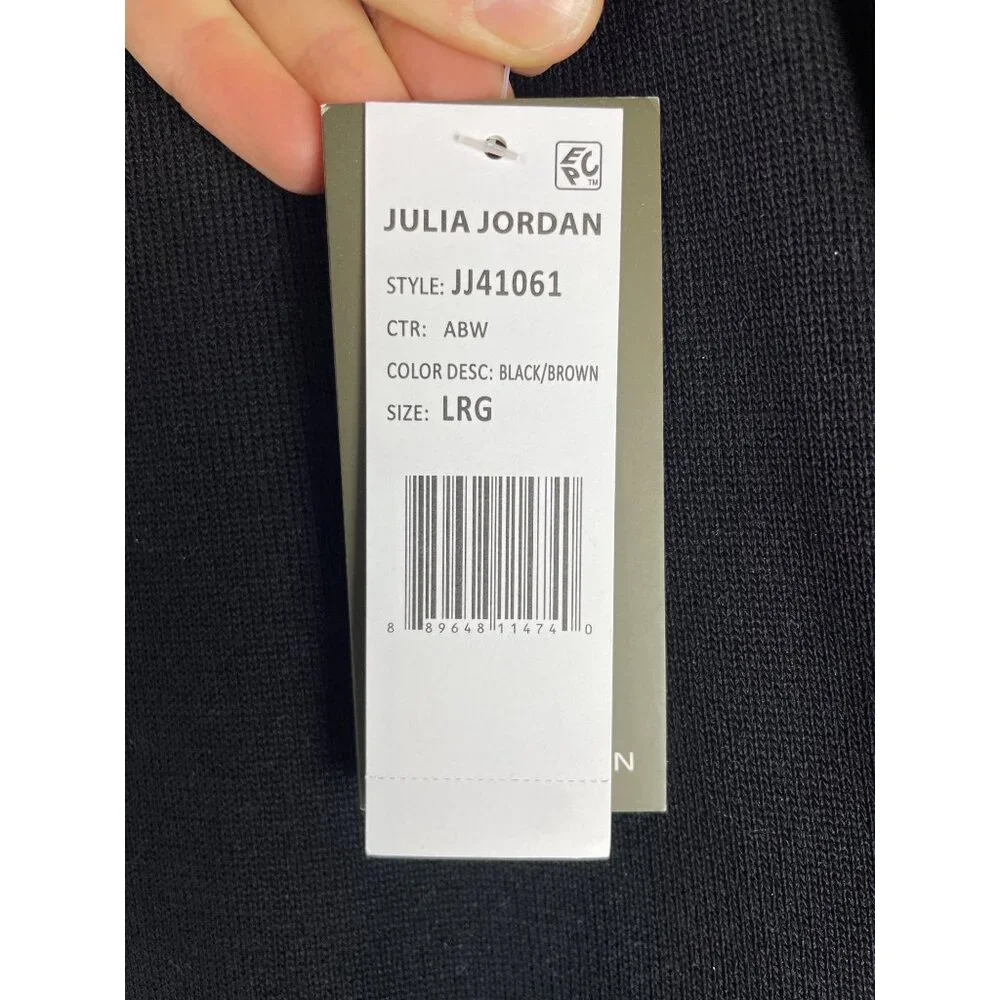 Julia Jordan Floral Sweater Dress Midi Women's Large Fit & Flare A-Line NWT - Picture 8 of 10